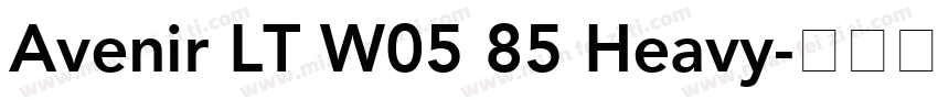 Avenir LT W05 85 Heavy字体转换